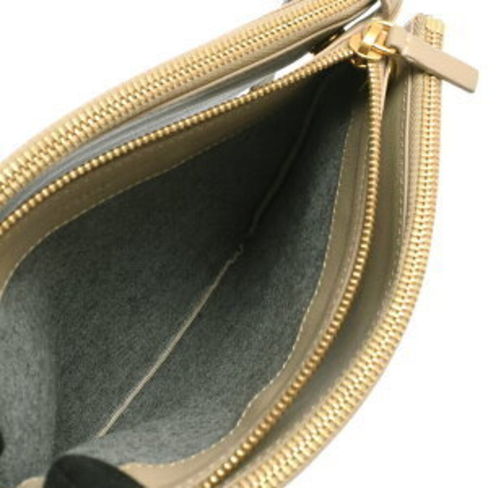 Celine Trio Shoulder Bag Greige Gray Leather - Picture 6 of 9